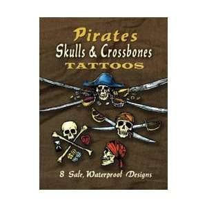   Pirates Skulls & Crossbones Tattoos; 5 Items/Order