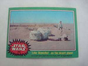 1977 Topps Star Wars Card #208 Luke Skywalker   Green  