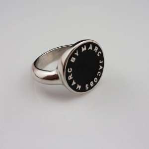  Classic Marc By Marc Jacobs Enamel Disc Black Ring Size 6 