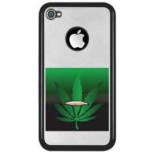   or 4S Clear Case Black Marijuana Joint and Leaf 