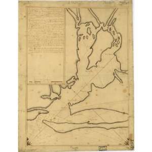  1760 Map Florida, Pensacola Bay