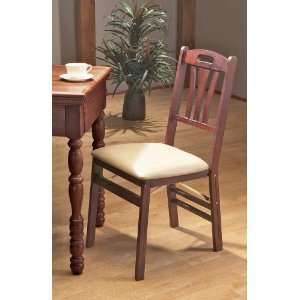  2 Wood Folding Chairs: Home & Kitchen