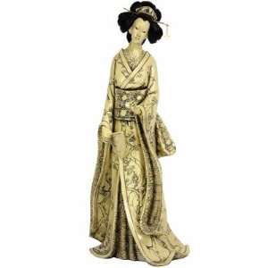  14 Geisha Figurine with Plum Tree Kimono