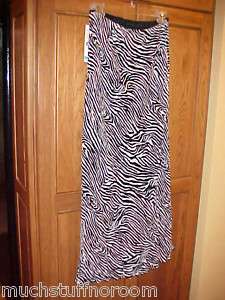 Karen Kane womens NEW Zebra Long Skirt $118 Medium  