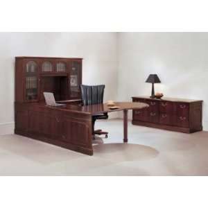 JSI Jasper Gala 9856358 Traditional Veneer U Shape Office P Desk with 