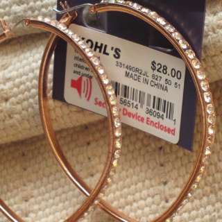 New Fashion 6.5cm Hoop Earrings Womens Jewelry Xmas Gift Gold Tone 
