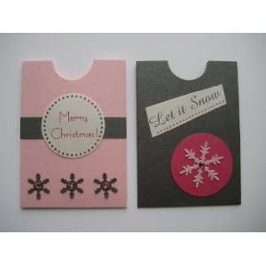  Handmade Gift Card Holder Enclosure   Set of 2   Pink 