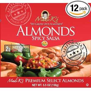 Madi Ks Spicy Salsa Almonds, 5.5 Ounce Grocery & Gourmet Food