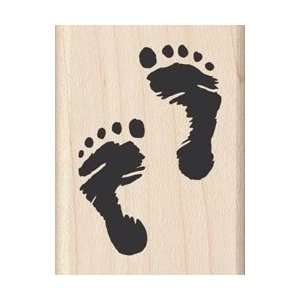   Mounted Rubber Stamp   Jazzy Style Footprints Arts, Crafts & Sewing