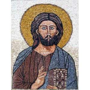  24x33 Awesome Jesus Icon Marble Mosaic Stone