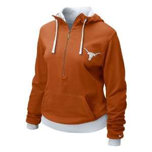   Orange Nike Loungin Half Zip Hooded Sweatshirt
