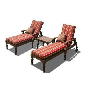  3pc Outdoor Patio Sun Lounges and Side Table Set Patio 