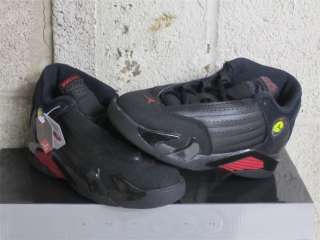 Nike Air Jordan 14 Retro XIV Last Shot Black Red Pre School DS Sz 12 