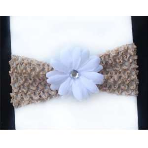   Baby Headband With A Little White Daisy Flower: Health & Personal Care