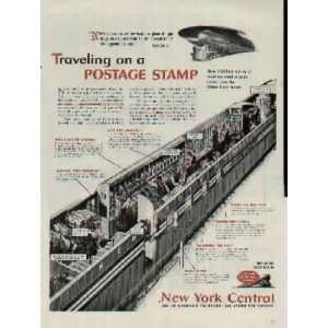 Railroad Mail Cars Traveling on a Postage Stamp. How 3 billion pieces 