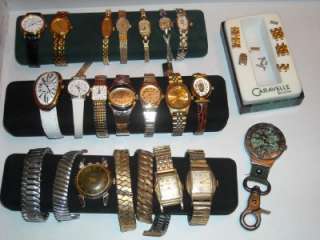 Lot 19 Vintage Watches   Wrist Watches and Bands  