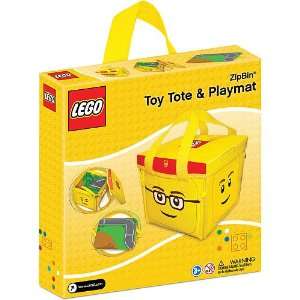  LEGO Head ZipBin Toy Tote Carry Case Playmat: Toys & Games