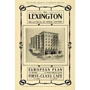  1905 Ad Lexington Hotel Los Angeles California J. Welch 