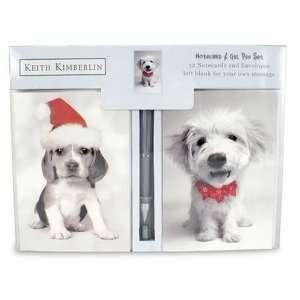 Keith Kimberlin Puppy Christmas Notecard & Gel Pen Set