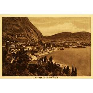  1925 Rotogravure Laveno Lake Maggiore Mombello Italy 