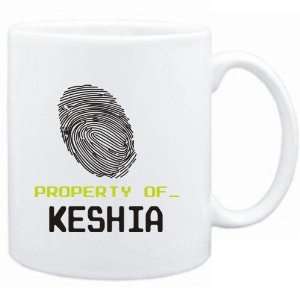  Mug White  Property of _ Keshia   Fingerprint  Female 