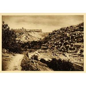   Temple Mount Kidron Valley   Original Photogravure