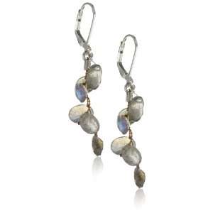   New York Oval Faceted Labradorite Five Stone Earring, 1.5 Jewelry
