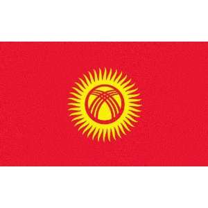  Kyrgyzstan Flag 6 inch x 4 inch Window Cling