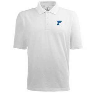 St Louis Blues Classic Pique Xtra Lite Polo Shirt (White)   XX Large 