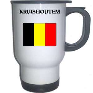  Belgium   KRUISHOUTEM White Stainless Steel Mug 