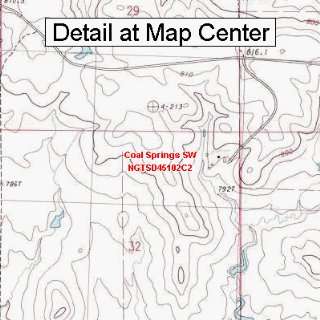 USGS Topographic Quadrangle Map   Coal Springs SW, South Dakota 