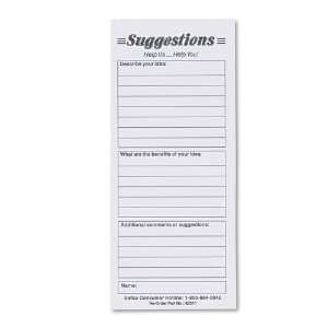  Safco® Suggestion Box Cards, 3 1/2 x 8, White, 25 Cards 