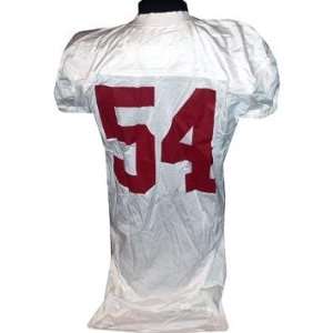  #54 Alabama Game Used White Football Jersey (Name Removed 