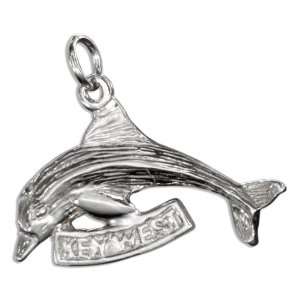  Sterling Silver Dolphin with Key West Pendant.: Jewelry