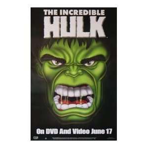  THE INCREDIBLE HULK (DVD/VIDEO POSTER) Movie Poster