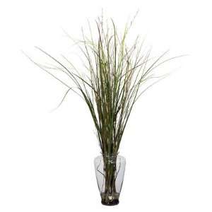    NearlyNatural Grass & Bamboo w/Large Jar Silk Plant