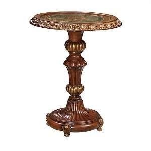  Accent Table with Painted Glass Top