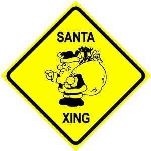  SANTA CROSSING sign * street christmas: Home & Kitchen