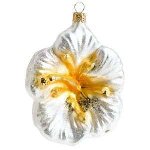Ornaments To Remember Hibiscus Hand Blown Glass Ornament:  
