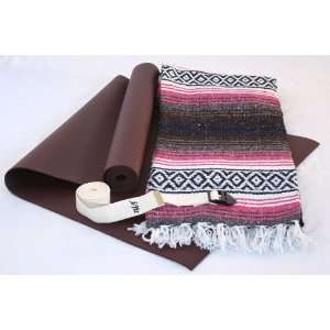  Yoga Kit with Mexican Blanket   Pink Chocolate Sports 