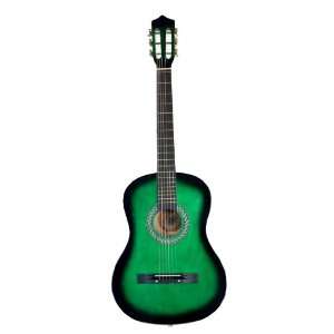  38 Inch Starter Beginners Green Acoustic Guitar (Free 