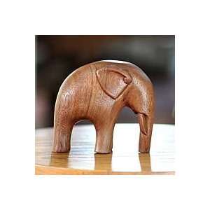  NOVICA Wood sculpture, Modern Elephant