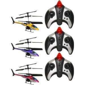  Remote Controlled Mini Helicopter Set Of 3 Toys & Games