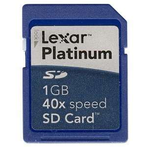  Lexar 1GB Platinum 40x Secure Digital Card Electronics