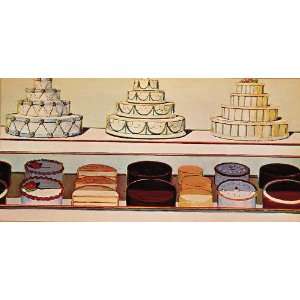  1970 Pop Modern Art Wayne Thiebaud Cake Counter Print 