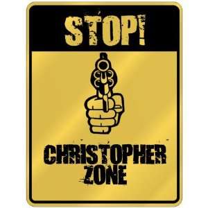  New  Stop  Christopher Zone  Parking Sign Name