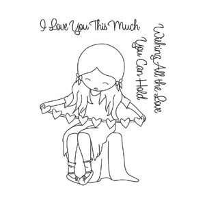   Jolinne Clear Stamps 3X4 Sheet I Love You This Much; 2 Items/Order