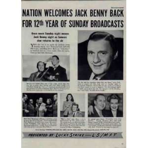  Of Sunday Broadcasts Pictured with Jack are Fred Allen, Phil Harris 