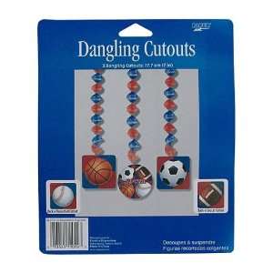    60 Packs of all star 3 count dangling cutouts 