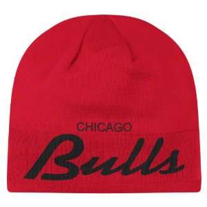  Chicago Bulls Red Draft Anniversary Knit Hat Sports 